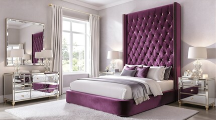 Glamorous Velvet Master Bedroom