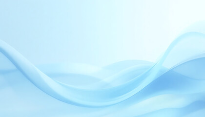 Light Blue Abstract Wave Background with Soft Flowing Curves and Smooth Gradient – Elegant Digital Art Design for Contemporary Projects