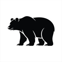 Fototapeta premium Bear Silhouette Vector Illustration