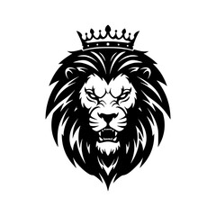 hand drawn lion head vector illustration