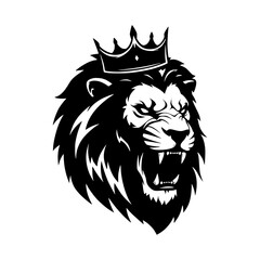 hand drawn lion head vector illustration