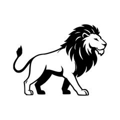 hand drawn lion head vector illustration silhouette