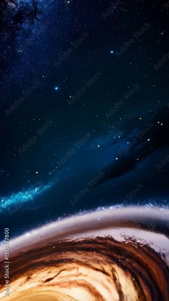 Aufkleber awe-inspiring view of a galaxy with a bright center spiral structure in deep outer space full of sta