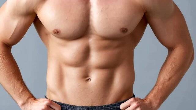 Muscle development and fitness transformation with a focus on core strength and body composition