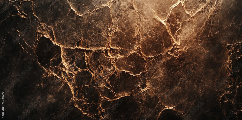 Poster photo of a close-up texture of dark grey marble with intricate patterns for use as an ultra-realisti