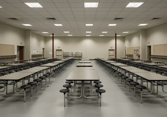Empty cafeteria interior