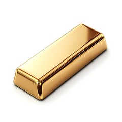 A highly detailed clipart slot of a gleaming gold bar, rectangular and solid, with subtle reflections indicating its polished surface The color is a rich, deep gold, and it might feature a minimalist