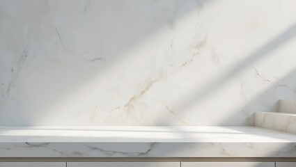 Elegant Marble Product Display Platform with Soft Lighting and Minimalist Design for Product Photography and Marketing Campaigns Showcase
