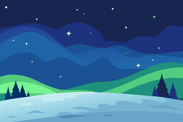 Obraz premium winter landscape with mountains