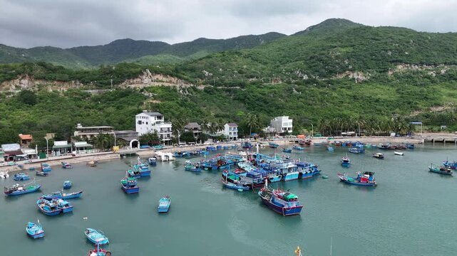Scenic Flight Over Vinh Hy Bay &ndash; Pristine Waters and Limestone Cliffs in Southern Vietnam