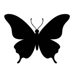 Minimalist Flying Butterfly on White Background