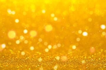 christmas golden background with defocus bokeh