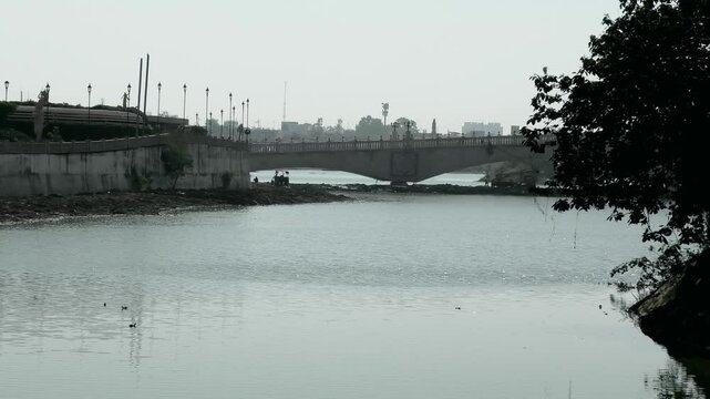 Lake Rudra Sagar near Mahakaleshwar Jyotirlinga Temple, Ujjain, Madhya Pradesh, India