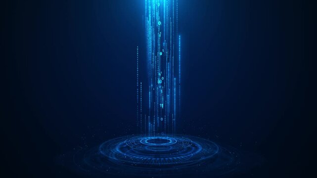 Big data technology data science Data flow Querying, analyzing, information. Neural network artificial intelligence. Data mining. Business analytics. Digital neural network. Cyberspace of future 3D 4K