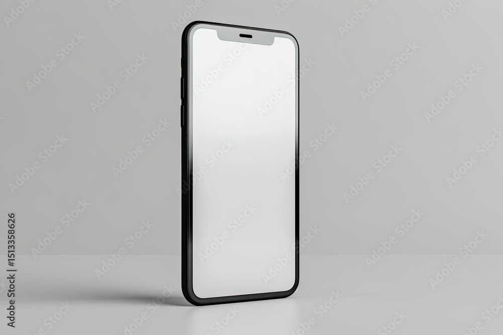 Aufkleber realistic smartphone screen mockup for app presentation in left rotated and front view