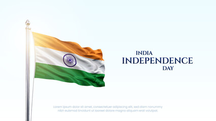 15 August Indian Happy Independence Day Celebration Poster Design Template. happy independence day India with Indian flag. abstract vector illustration design.