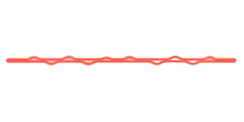 Abstract red wavy line isolated on a white background png