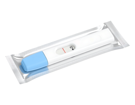 Pregnancy Test with Positive Result in a Package