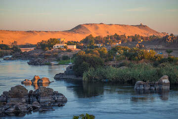 Morning in Aswan, Egypt, Nile