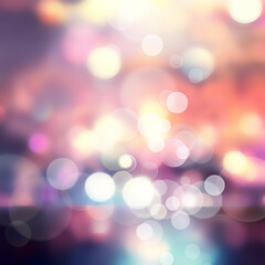 Obraz premium Unscharfer Party- oder Event-Hintergrund mit scharfen Bokeh-Lichtern; ideal als Cover für Cocktailparty, Firmenfeier o.ä.