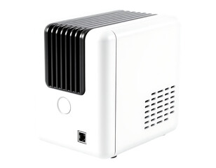 Modern White Air Purifier with Black Accents