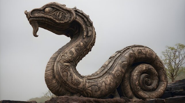 Naga serpent with humanoid upper body