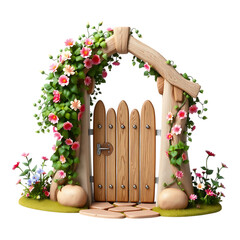 Enchanted Garden Gate with Floral Arch