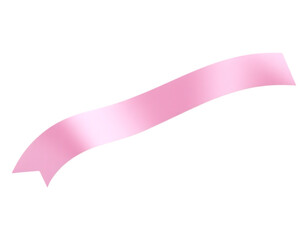Elegant Pink Ribbon Banner for Celebrations and Awards
