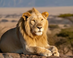 Fototapeta premium portrait of a male lion