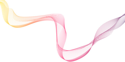 Abstract orange and pink wave line background, delicate pink wave abstract, flowing across white background with smooth flowing lines and digital texture.