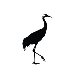 Vector art of a heron in a serene pose, ideal for wildlife graphics, branding, or creative projects.