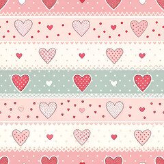 seamless background with hearts