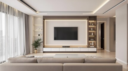 Modern Luxury Living Room Media
