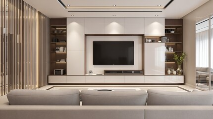 Modern Luxury Living Room Media