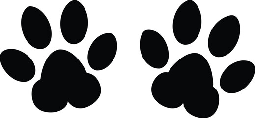  different animal paw print icon 