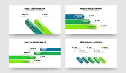 Professional Planning Two Three Four Five Step Diagram Presentation Layout Vector Illustration Bundle. Business Campaign 2 3 4 5 Option Infographic Slide Template Set.