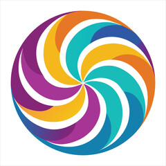 Fototapeta premium flat color mystic swirl mandala design