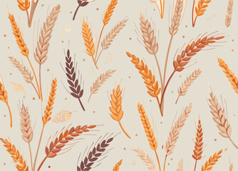 wheat seamless pattern