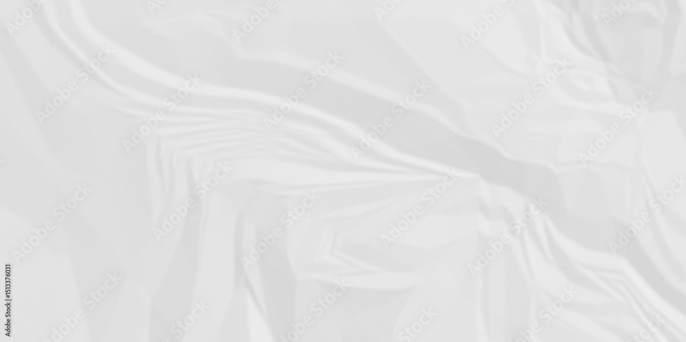 Poster white crumpled recycled craft paper texture background. abstract shape background with space paper f