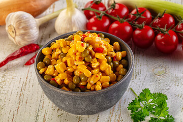 Mexican vegetable mix - corn, pepper and peas