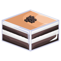 Dark Chocolate Mousse Dessert with Chocolate Balls