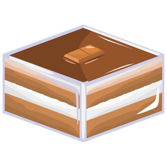 Chocolate Cake Box with Chocolate Ganache Topping
