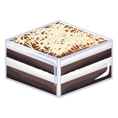 Dark Chocolate Mousse Dessert with Chocolate Ganache and cheese toppings