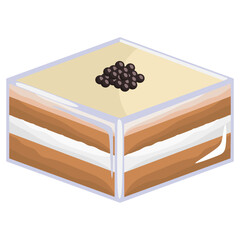 Dessert Box with Layered Cream and Cream Cheese with Chocochip Toppings