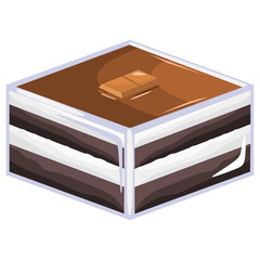 Layered Blackforest Dessert Box with Bar Chocolate and Chocolate Ganache Topping