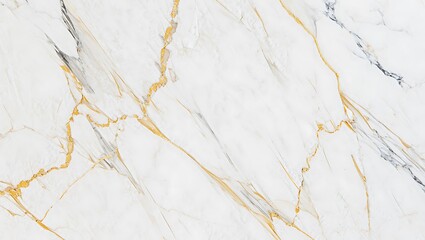 White Marble Texture with Golden Veins Background