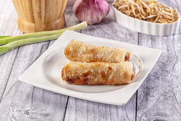 Vietnamese traditional nem roll with meat