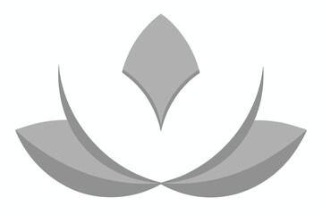 Fototapeta premium Plain petals minimal petal shapes scattered on white background vector illustration
