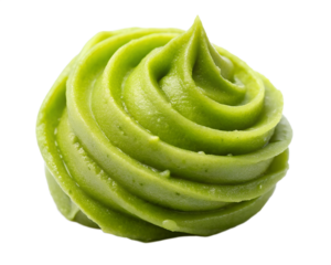 Wasabi Paste Swirl in Close Up View
