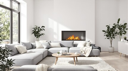 Scandinavian Luxury Living Room Cozy